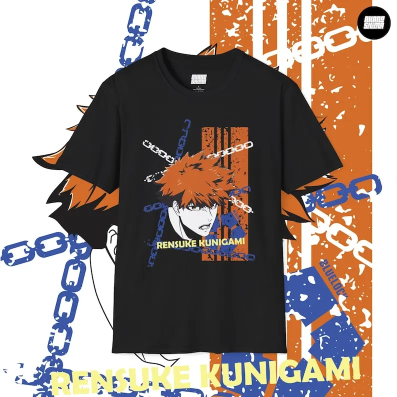 Yoichi Isagi Blue Lock Anime Gift Shirt Meguru Bachira Kunigami All Size 100 Cotton