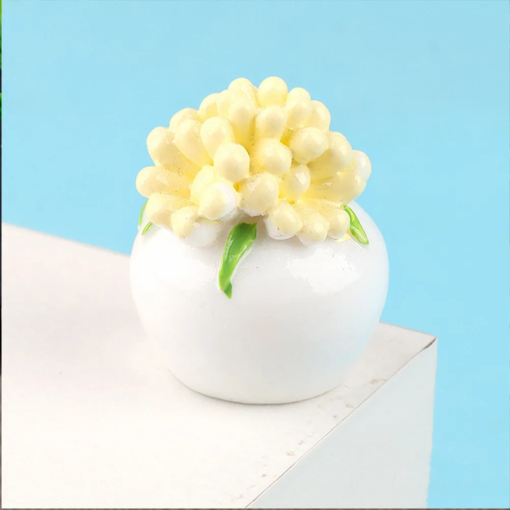 

10Pcs Miniature Potted Plant Decor Compact Resin Mini Bonsai Accessory for Mini House Dollhouse Landscape Desktop Ornament