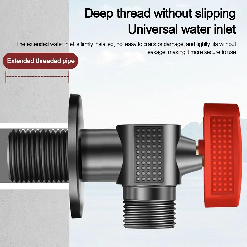 

Metal Angle Valve Thickened Brass Core Ball Core Valve Large Flow Hot and Cold Triangle Valve Toilet Washing Machine Accessories