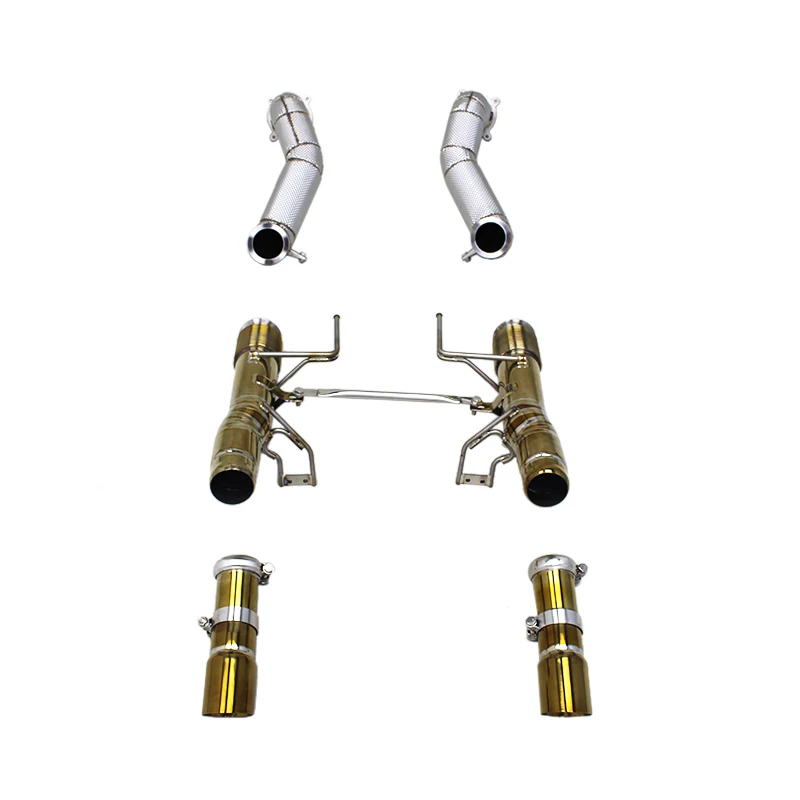 

Full Exhaust Pipe For Mclaren 720s 4.0 2017-2019 Street Car SS304 Downpipe Header Titanium Straight Muffler Catback