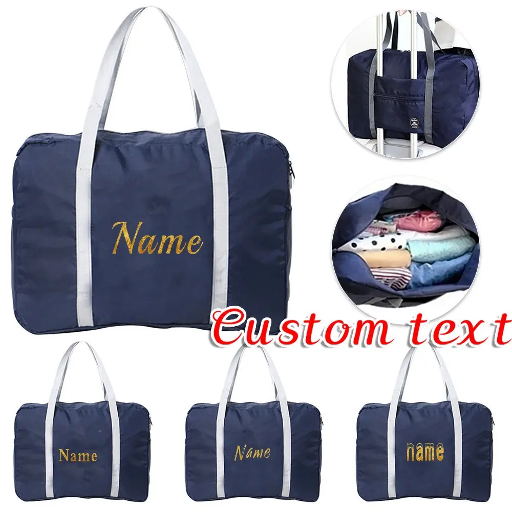

Personalized Customized Fashion Printed Boarding Luggage Clothes Handbag Travel Bag Folding Travel Storage Bag