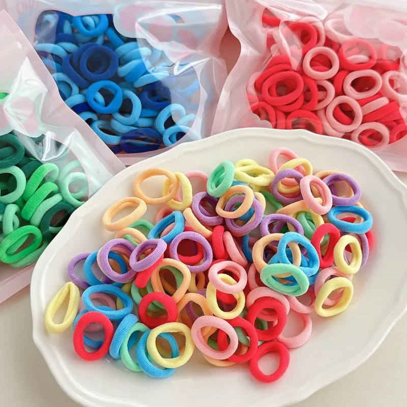 

100pcs Seamless Candy Hair Ties Girls Adorable Pastel Colorful Trendy Playful Accessory Stylish Headwear Daily Casual Hairstyles