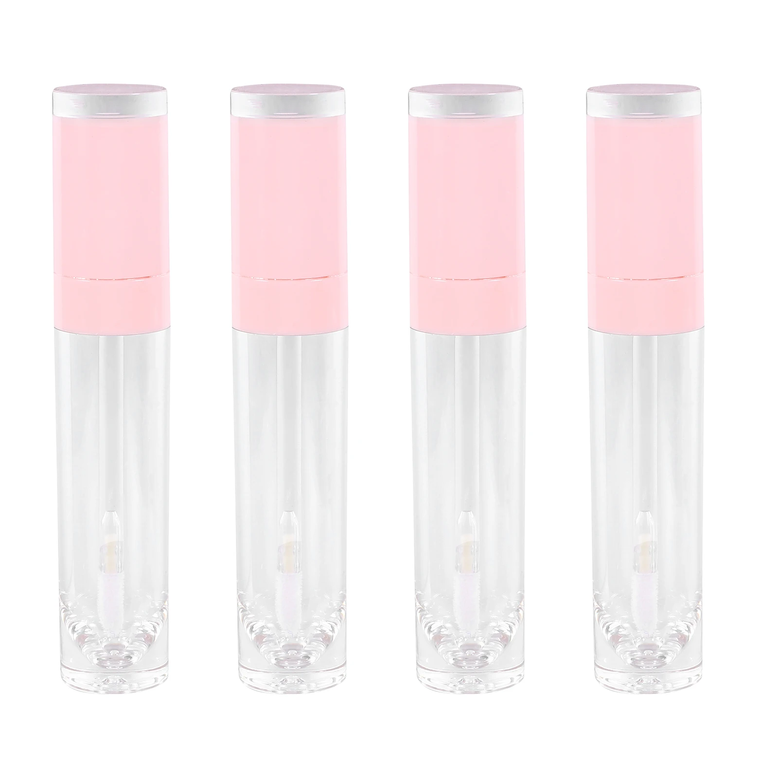 

4pcs 8Ml Lip Gloss Bottles Empty Small Portable Tubes Lightweight Makeup Containers For Diy Lipstick Lip Oil Dye Liquid Travel
