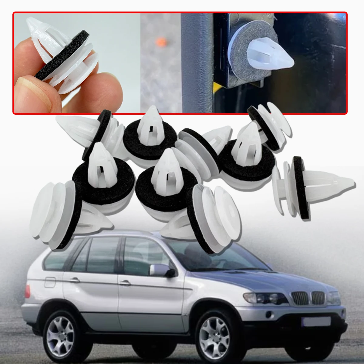 

For BMW X5 E53 2000-2006 Car Front Rear Door Card Panel Rivets Fascia Lining Trim Clip Replace 51418224768 Repair Kit Spare Part