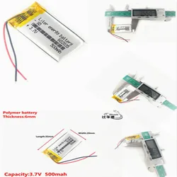 1/5/10 sztuk dobra Qulity 3.7V,500mAH,602035 polimerowy akumulator litowo-jonowy/litowo-jonowy do TOY,POWER BANK,GPS,mp3,mp4