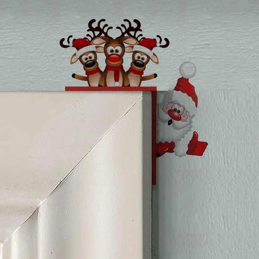 1pc Santa and Reindeer Ornament: Elevate Your Decor