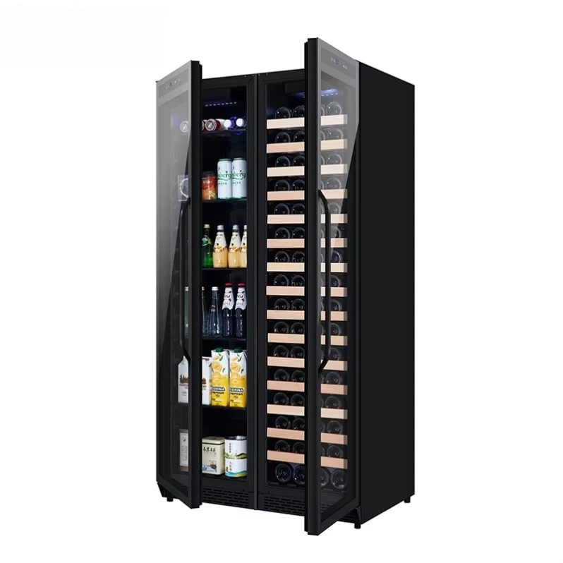 Dual-zone Beverage Center Built in Beverage Cooler Refrigerator Electronic Wine Cellar Cooler for Commercial Home