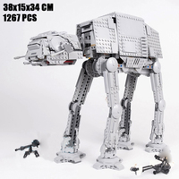 MINISO MOC Space Movie AT-AT Building Blocks Bricks DIY Model Modfied from 75288 With Figures Toys for Children Christmas Gifts