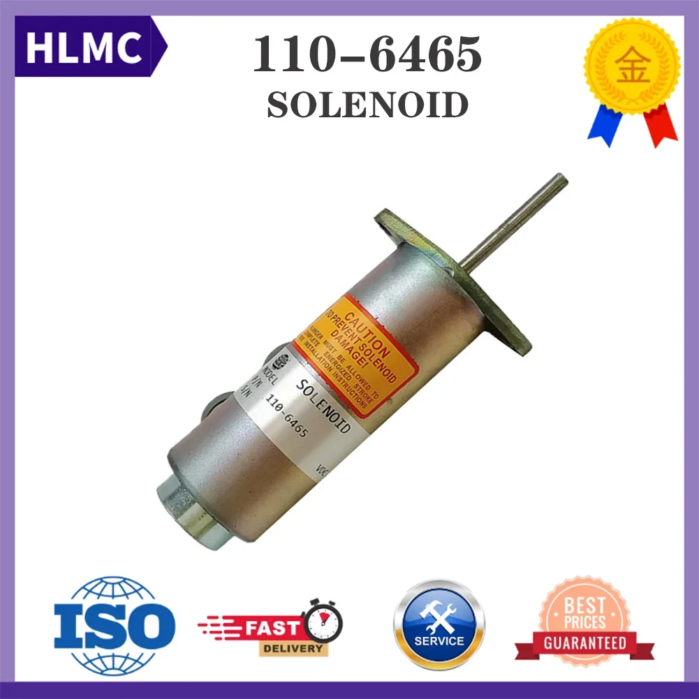 Shutdown Diesel Oil Solenoid Valve Excavator Engine Part Stop Magnet Solenoid Stop Solenoid CA1106465 110-6465 1106465