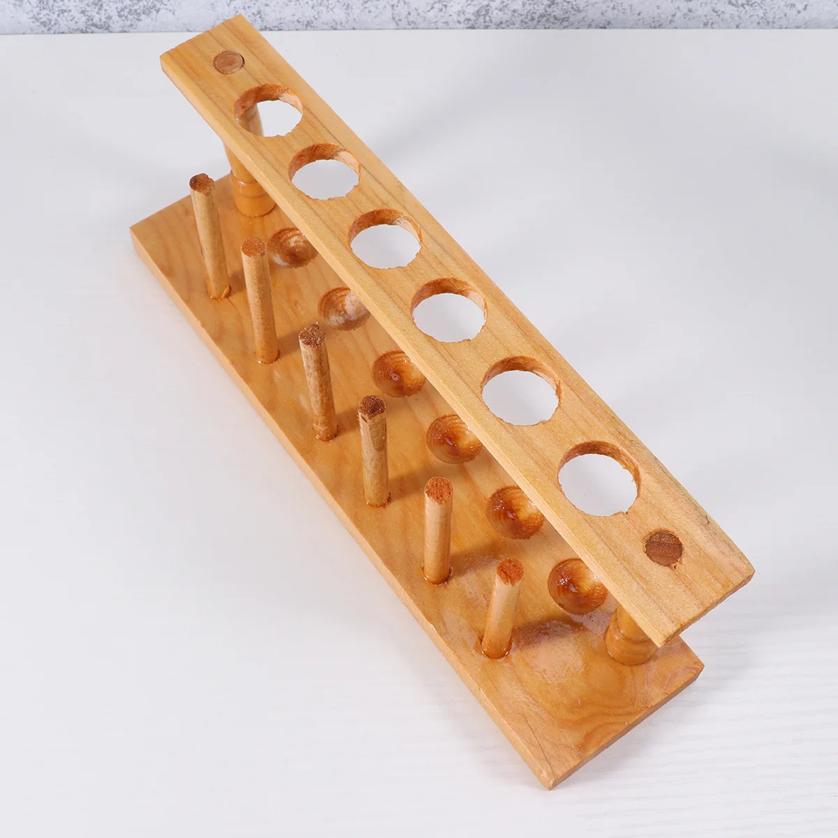 Wooden 10 Vents Scientific Stand Stand School Laboratory Laboratory Test Tube Holder Tube Holder