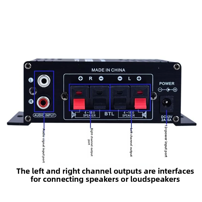 AK-170 Mini amplificatore di potenza portatile compatto da 12 V: venditore caldo ad alte prestazioni per il commercio elettronico transfrontaliero e il commercio estero di Amazon