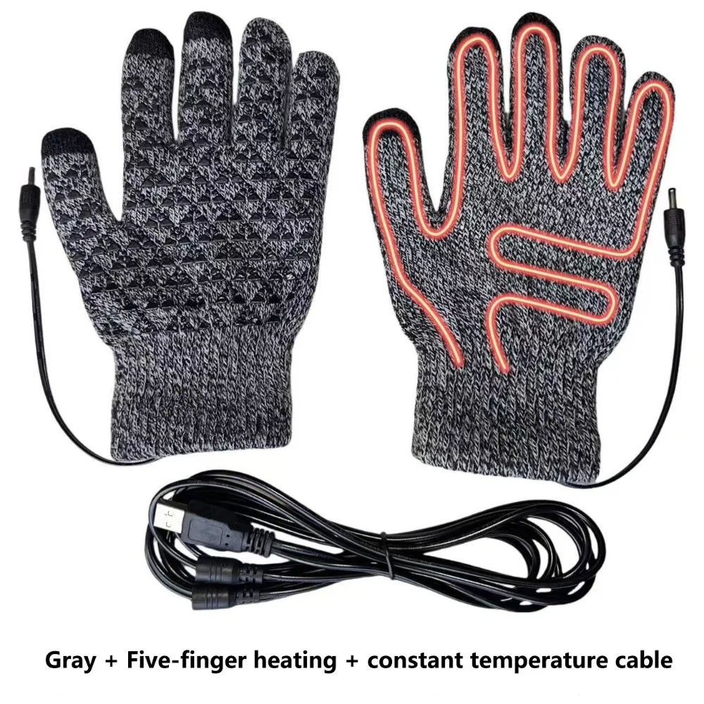 

Прочные утолщенные перчатки с USB-подогревом, сенсорные, регулируемые, с электрическим подогревом, теплые, многоразовые, для зимы