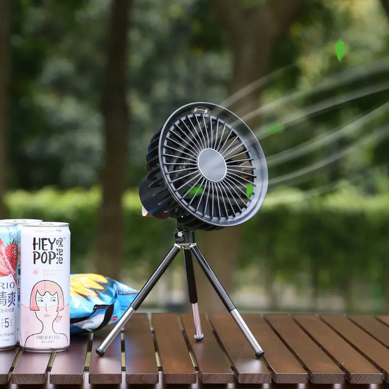 Detachable Tripod Floor Standing Wireless Electric Fan USB Charging 3000mAh Battery Operated Portable Camping Ceiling Cool Fan