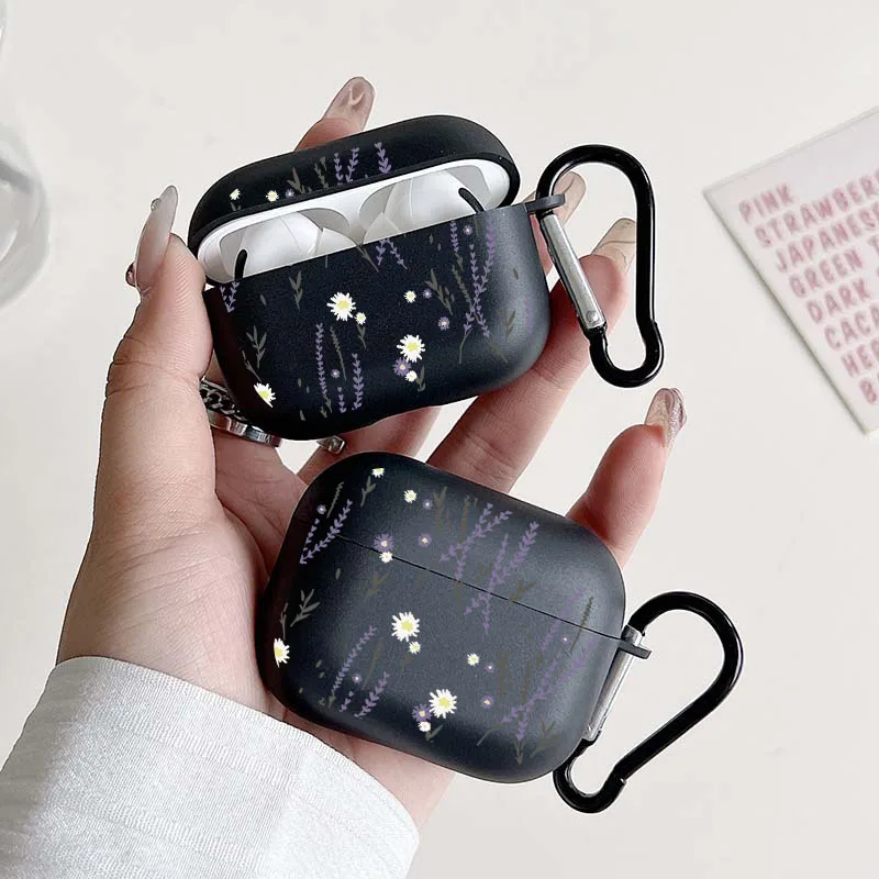 

Purple Lavender Pattern Case for AirPods 1/2 3 4 for Airpod Pro 2 and Pro Anti-fall Apple Headphone Case Gift for Birthday Teens