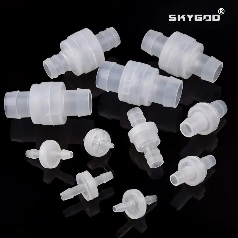 One-way Valve 3/4/6/8/10/12/14/16/18/20mm Non-Return Valve PP Plastic Aquarium Tank Pipe Check Valve Drip Irrigation Hose Joint