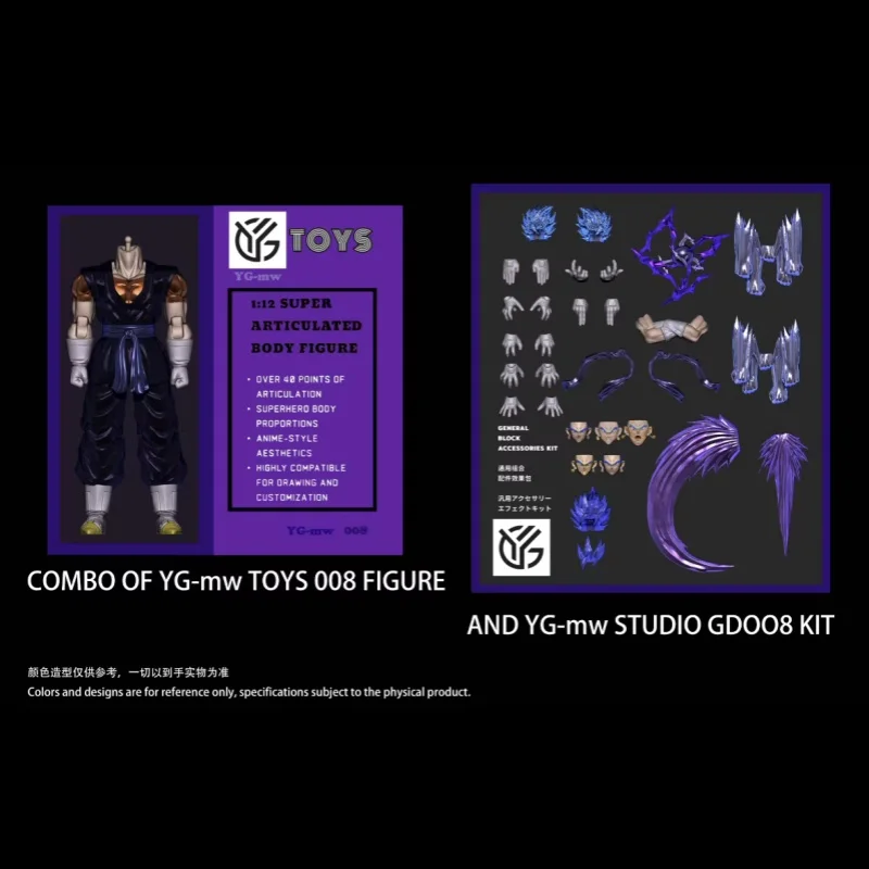 

Коллекционная фигурка Ygmw Studio Oc Dragon Ball Shf Super Saiyan Fusion Warrior Vegito 07, аниме-мерч, ПВХ-модель