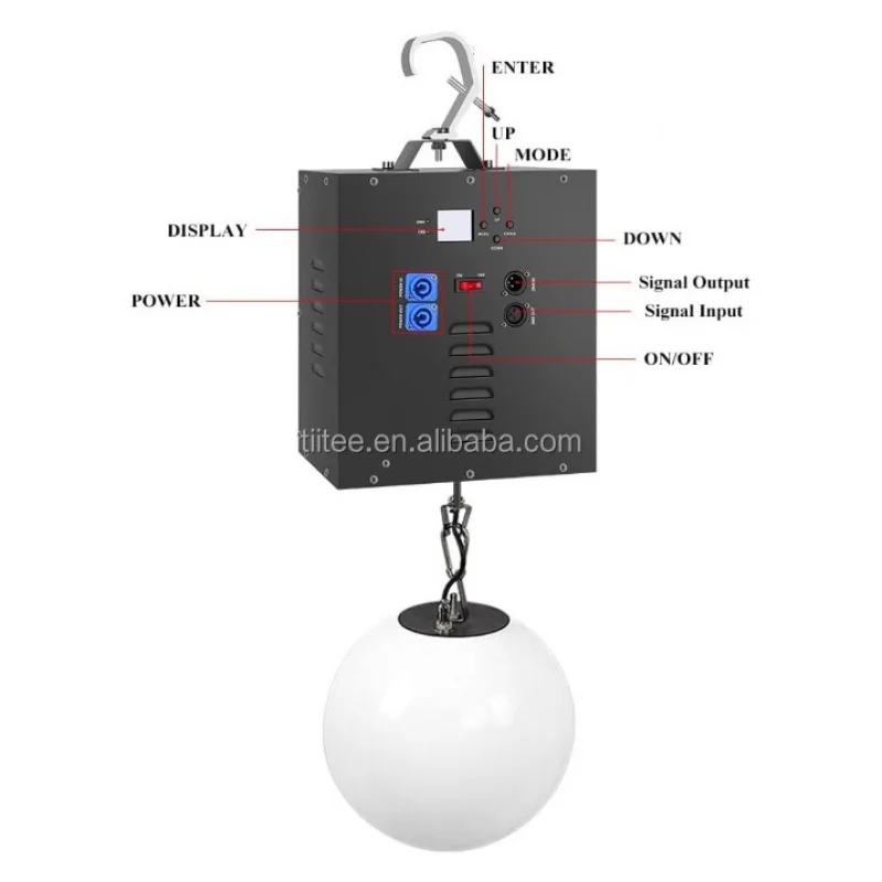 

Tiitee TT-WDC02 Stage Lighting Lifting System,3D DMX512 Color Cnc Stage Matrix Ball,Up and Downward Wave Effect