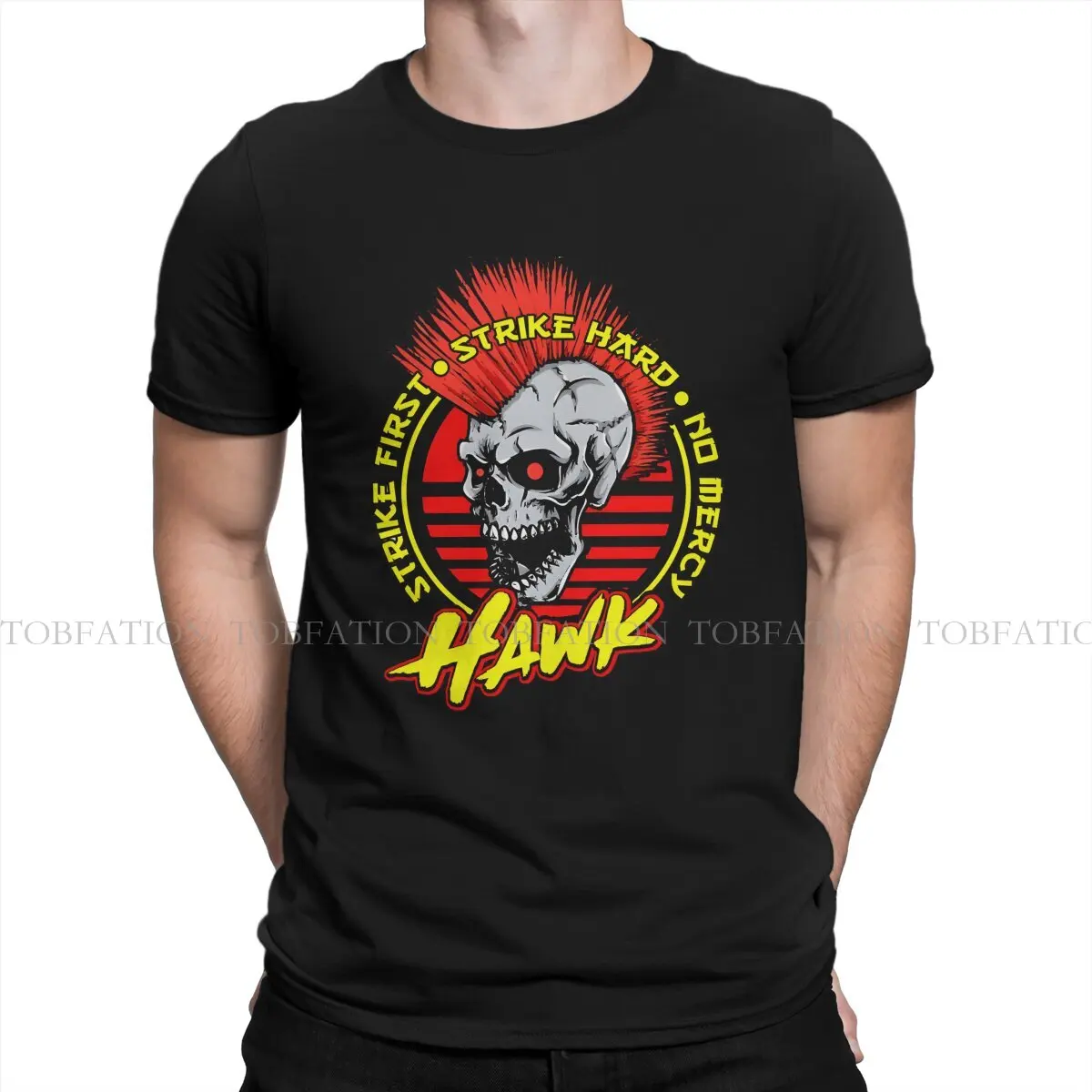 Camiseta de Cobra Kai Hawk para hombre, ropa 100% de algodón, 4XL, 5XL, 6XL