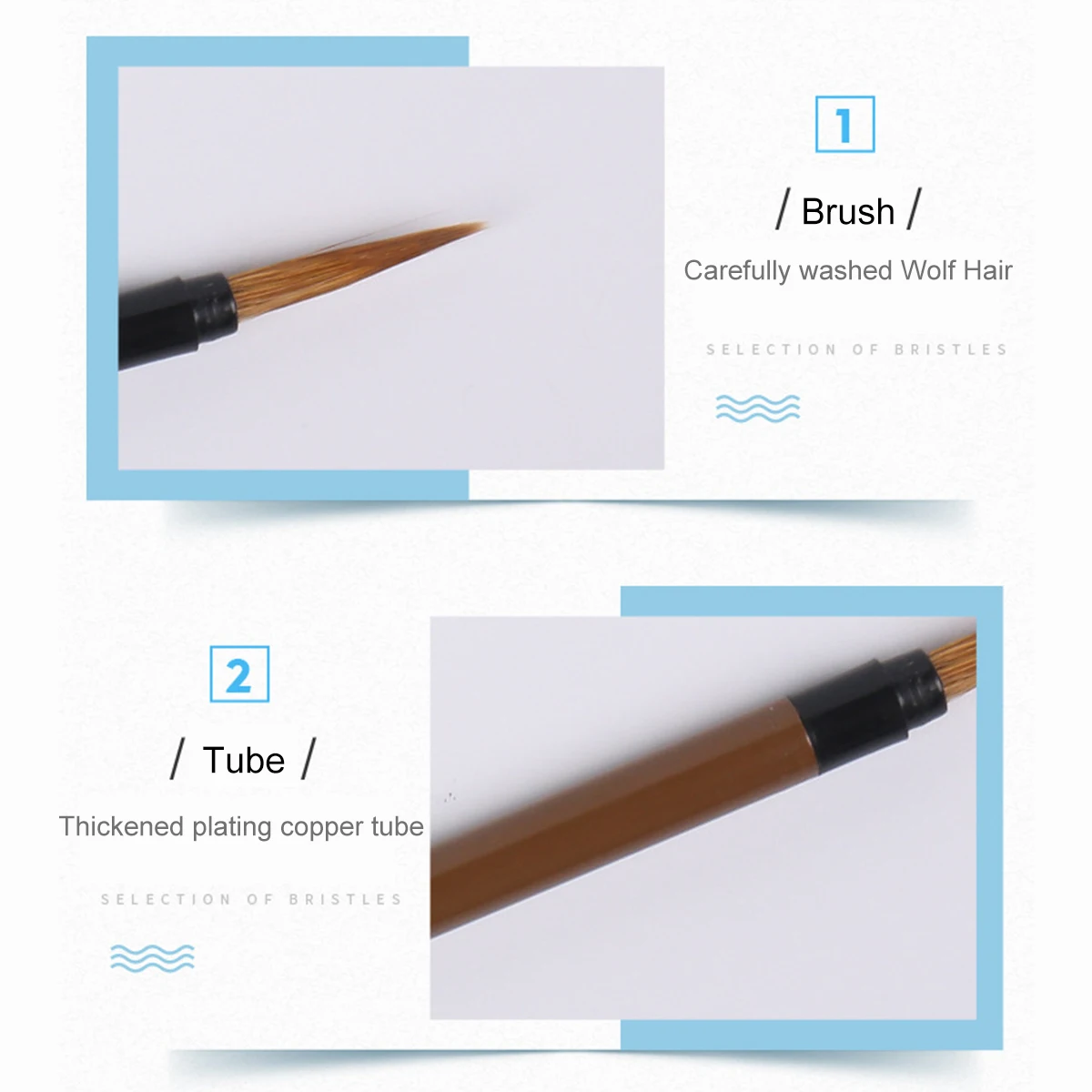 SeamiArt 3pcs Weasel Hair Chinoiserie Watercolor Painting Brush for Watercolor Hook Line Detail Drawing