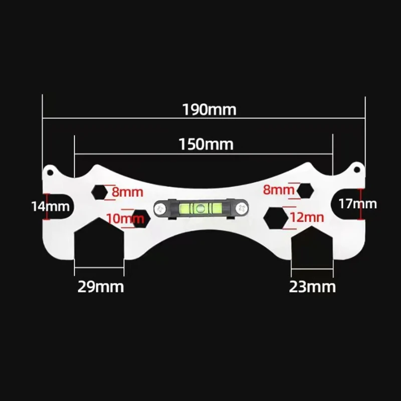[TL]Practical Multifunctional Bend Angle Leveling Wrench Universal Fit for Bathroom Shower Faucet Installation Repair