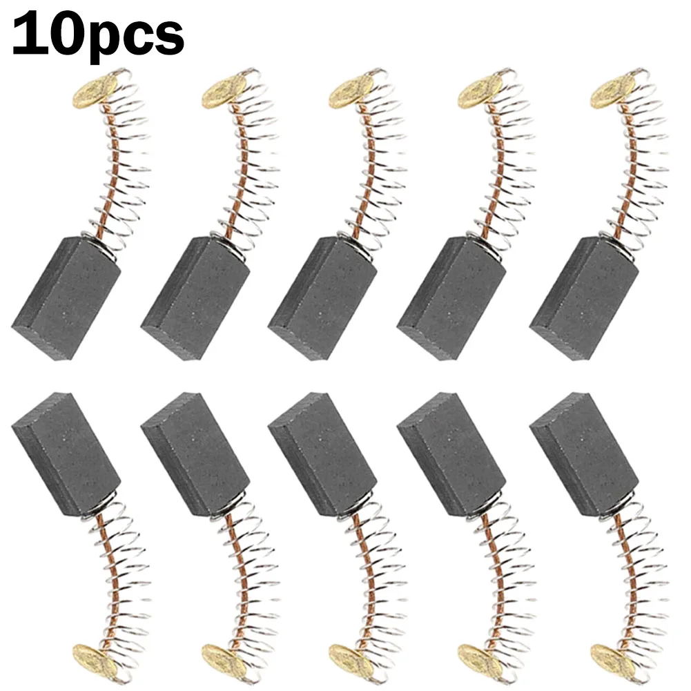 Pack of 10 Electric Drill Carbon Brushes with Springs 14mm x 8mm x 5mm Motor Replacement Parts for Circular Saws and Drills