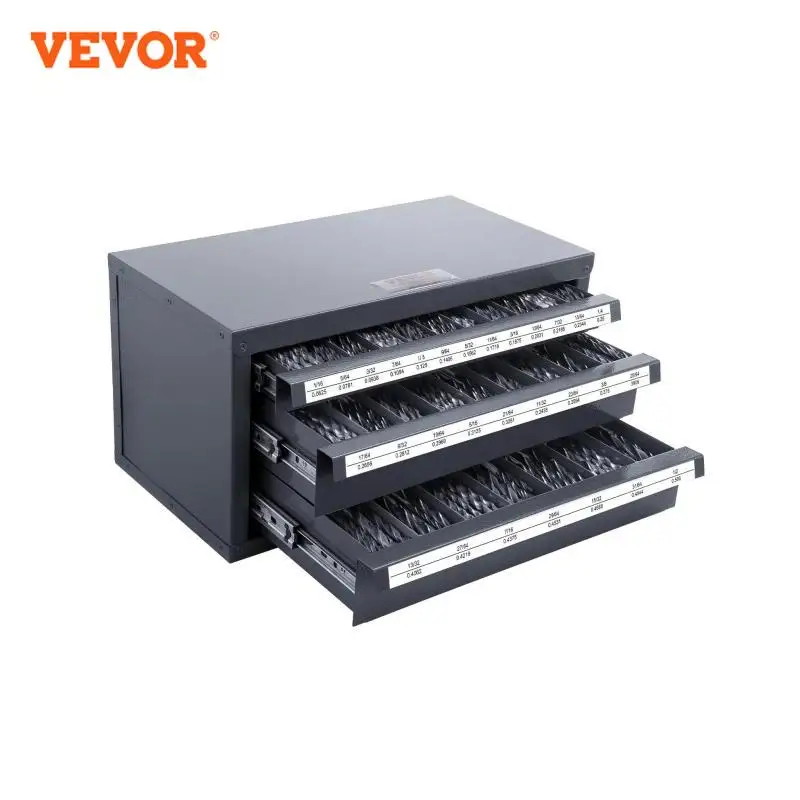 

VEVOR Drill Bit Dispenser Cabinet Three-Drawer Drill Bit Organizer Cabinet Steel Drill Dispenser Organizer Cabinet Storage