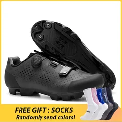 Santic Cycling MTB Shoes Men Professional Mountain Bike Lock MTB Cycling Shoes Accessories Breathable Self-Locking Shoes