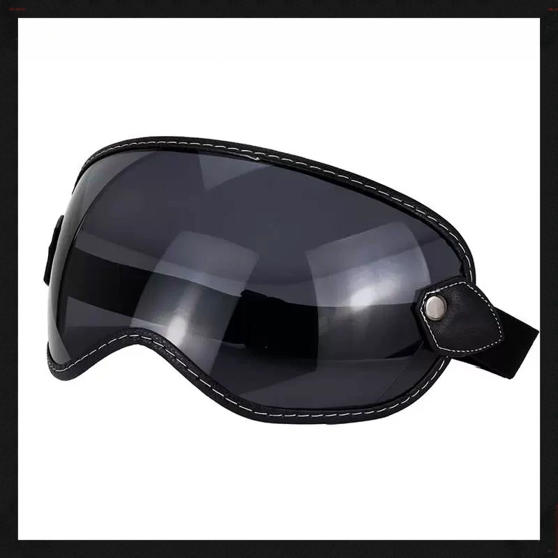 

Vintage Motorcycle Goggles Visor Outside Riding UV Protection Vintage for Half Face Helmets Windproof Motocross Sunglasses