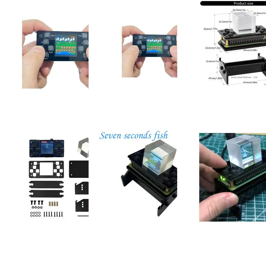 

L74B GamePi13 Handheld Gaming Console 1.3Inch LCD Screen ST7789 Control Chip 240×240 Resolution for RP2040-PiZero