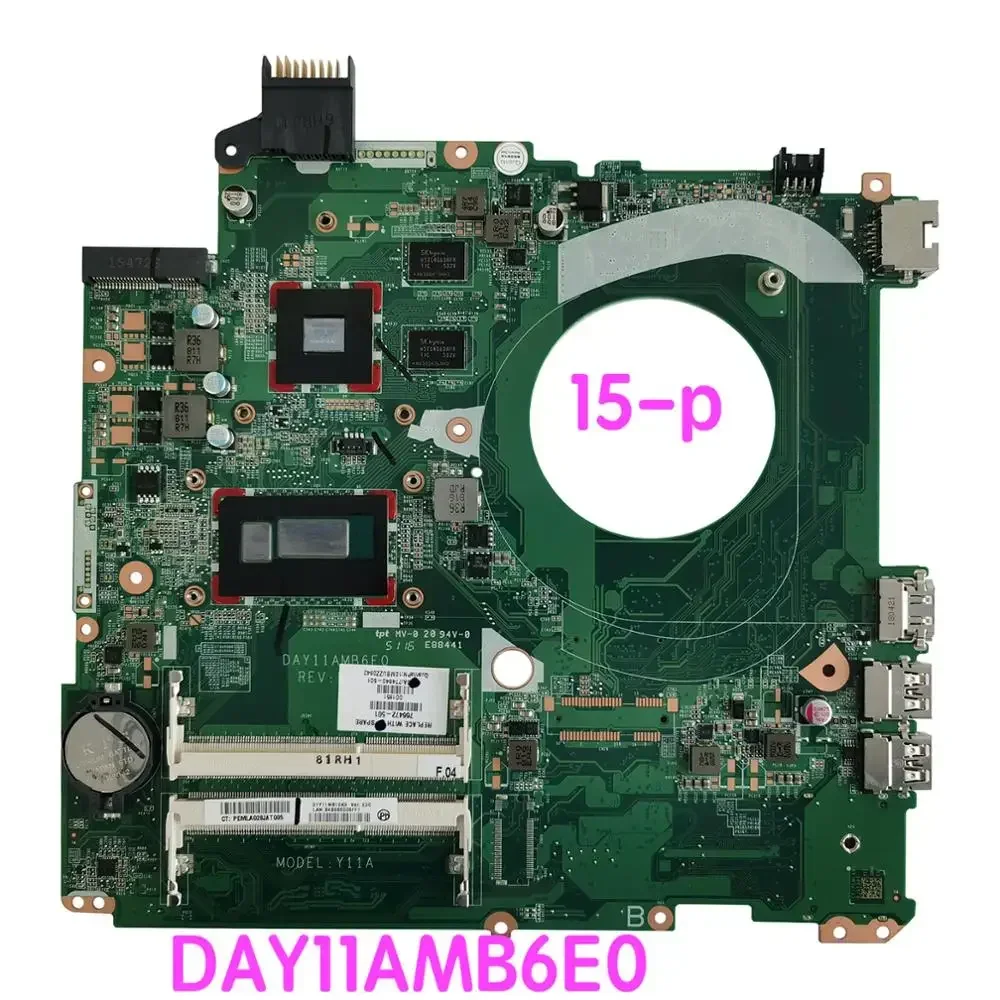 

Подходит для материнской платы ноутбука HP 15-p TPN-Q139 DAY11AMB6E0 766473 -001 766473 -601Материнская плата, 100% протестирована, полностью работает