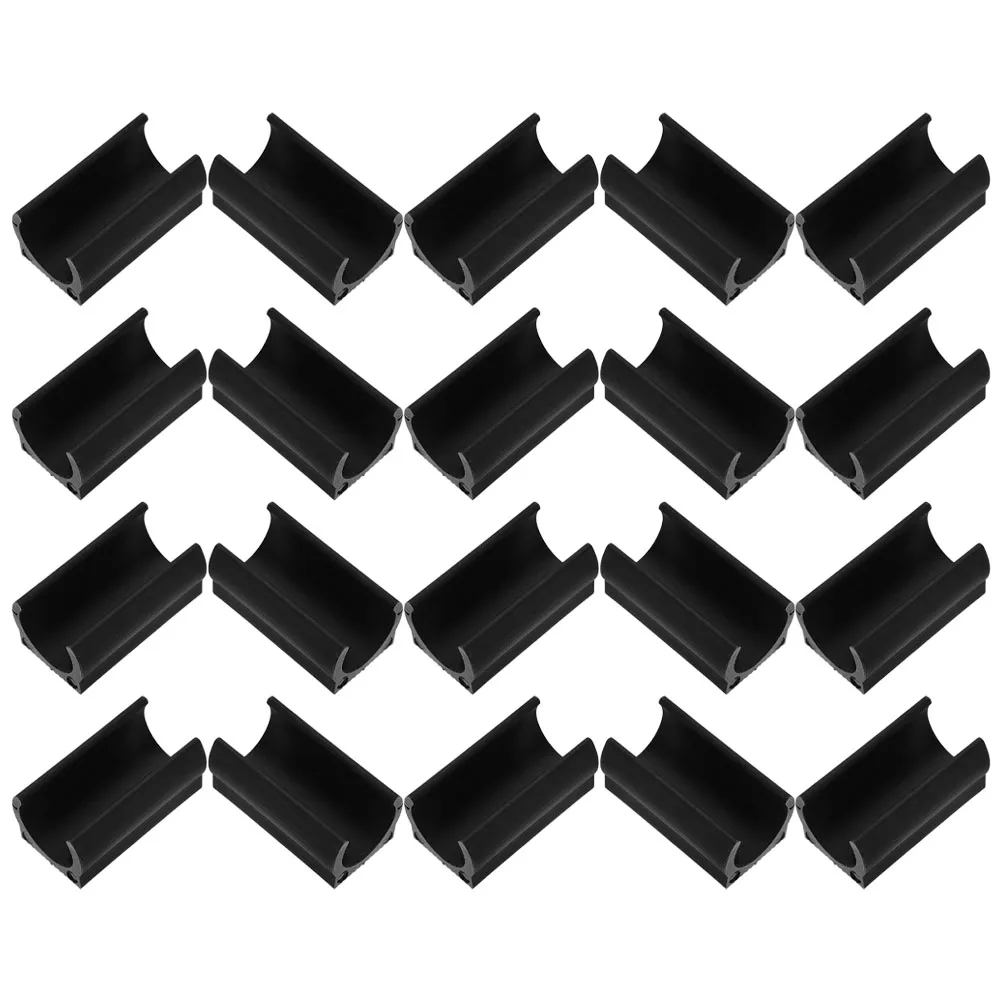 

20 Pcs Non-slip Mat Plastic Furniture Feet Chair Floor Protectors Shaped Leg Tips Cap Rectangle Caps Pipe Clamp