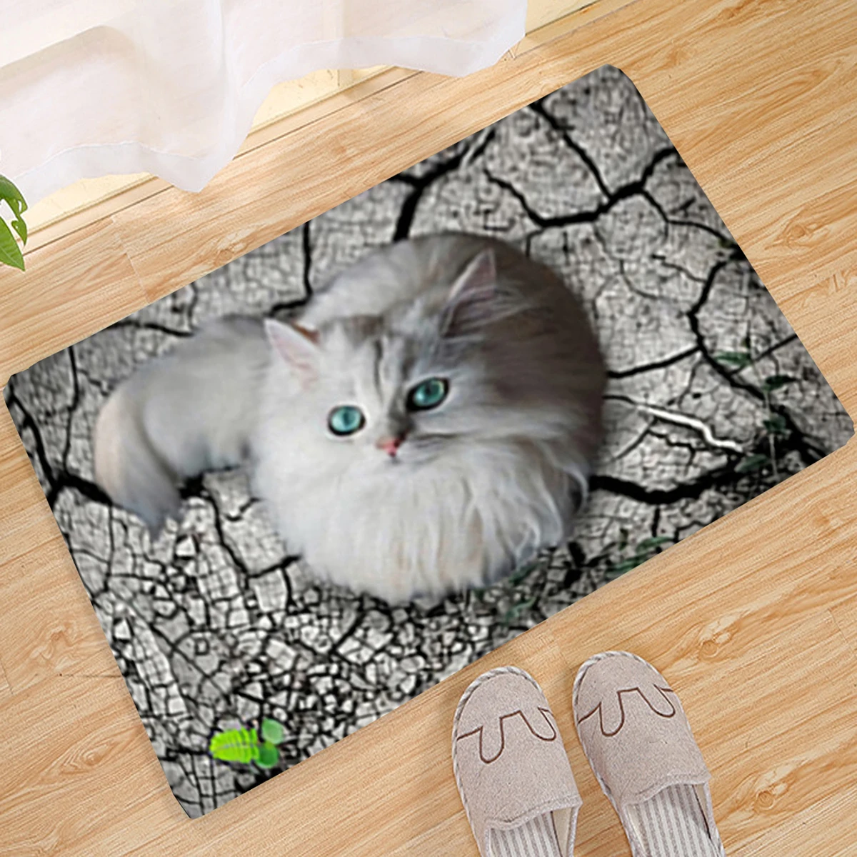 Bengal leopard cat welcome Doormat 3D Decor Print Pet Carpet Soft Non-Slip Doormats for Bedroom Porch Modern style