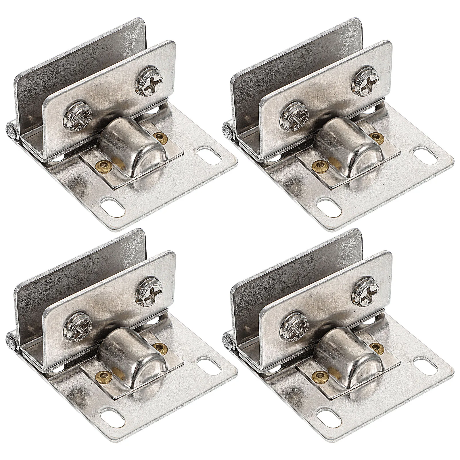

4 Pcs Stainless Steel Glass Door Hinges for Cabinet Shower Room Frameless Doors 90 Degree Pivot Hardware Replacement