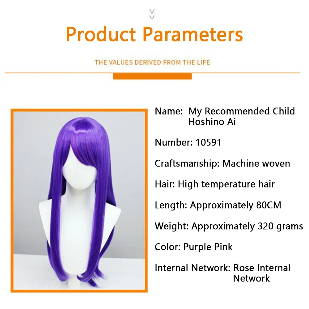 Oshi no Ko Anime Cosplay Pruikenset - Aqua Ruby Kana Akane Memcho 5-karakters haar met verstelbare bandjes voor conventiepartij