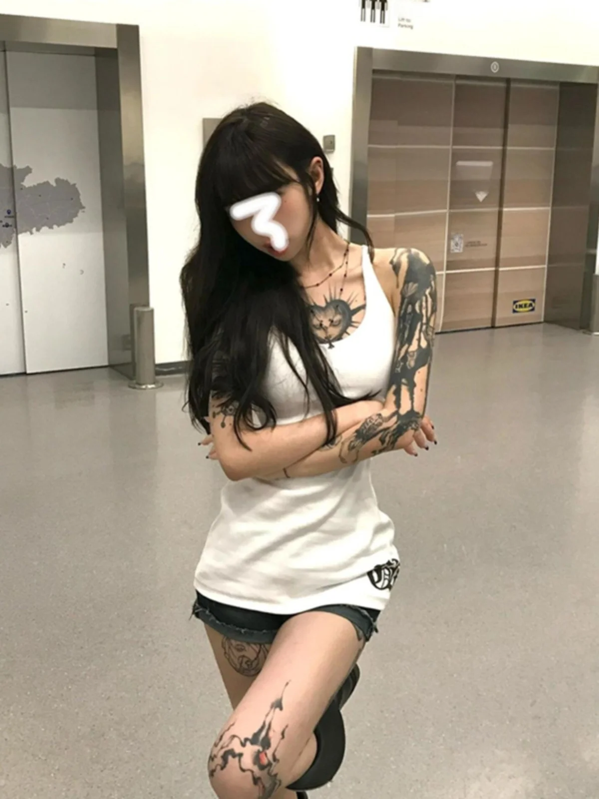 American Sle Spicy Girl Svel-Chaleco deportivo para mujer, novedad de verano, ropa de abrigo adelgazante con estampado, Top de longitud media