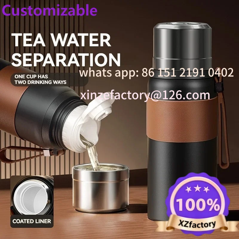 Customizable Winter 600ML Water Bottle Stainles Steel Thermal Tumbler Leak Prevention Insulation Flask Gift Cup Office Coffee