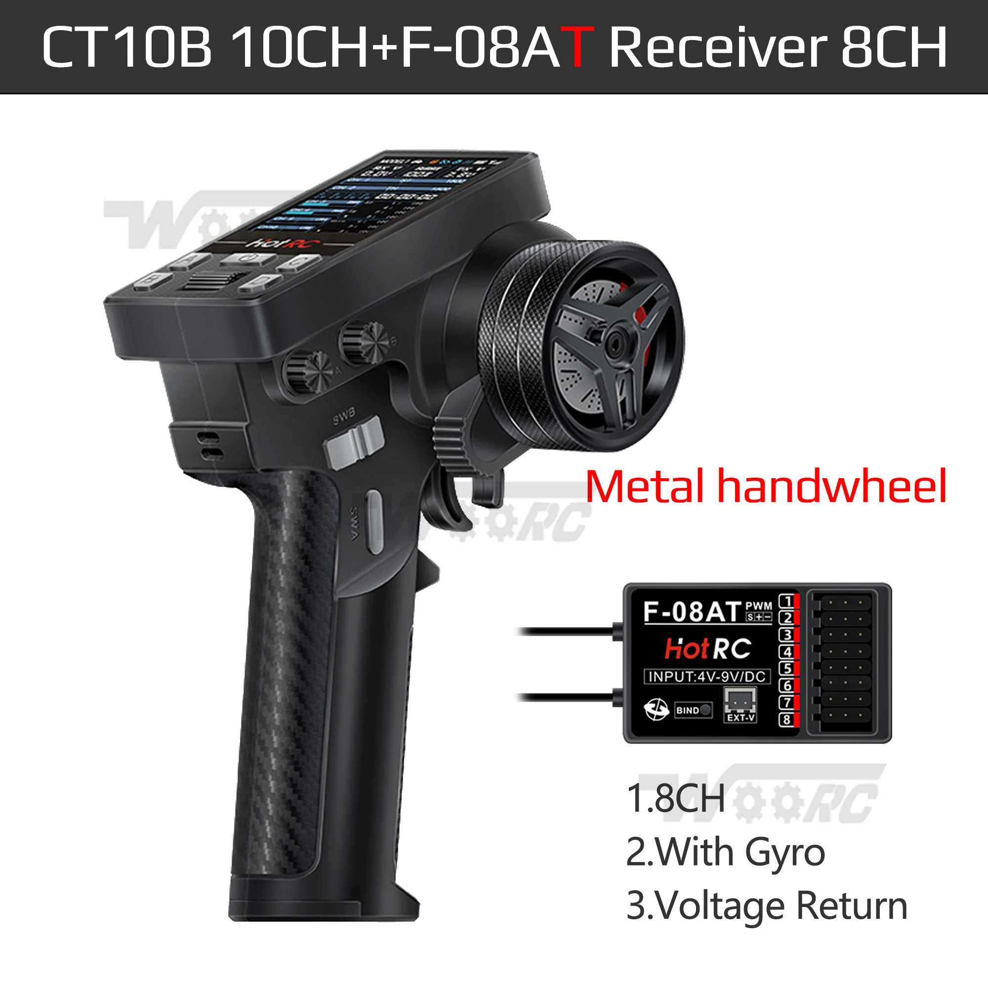 HOTRC CT-10B CT10B 10CH Zender Afstandsbediening 2.4Ghz Radio Voor RC Model Auto Boot Vliegtuigen Quadcopter Accessoires