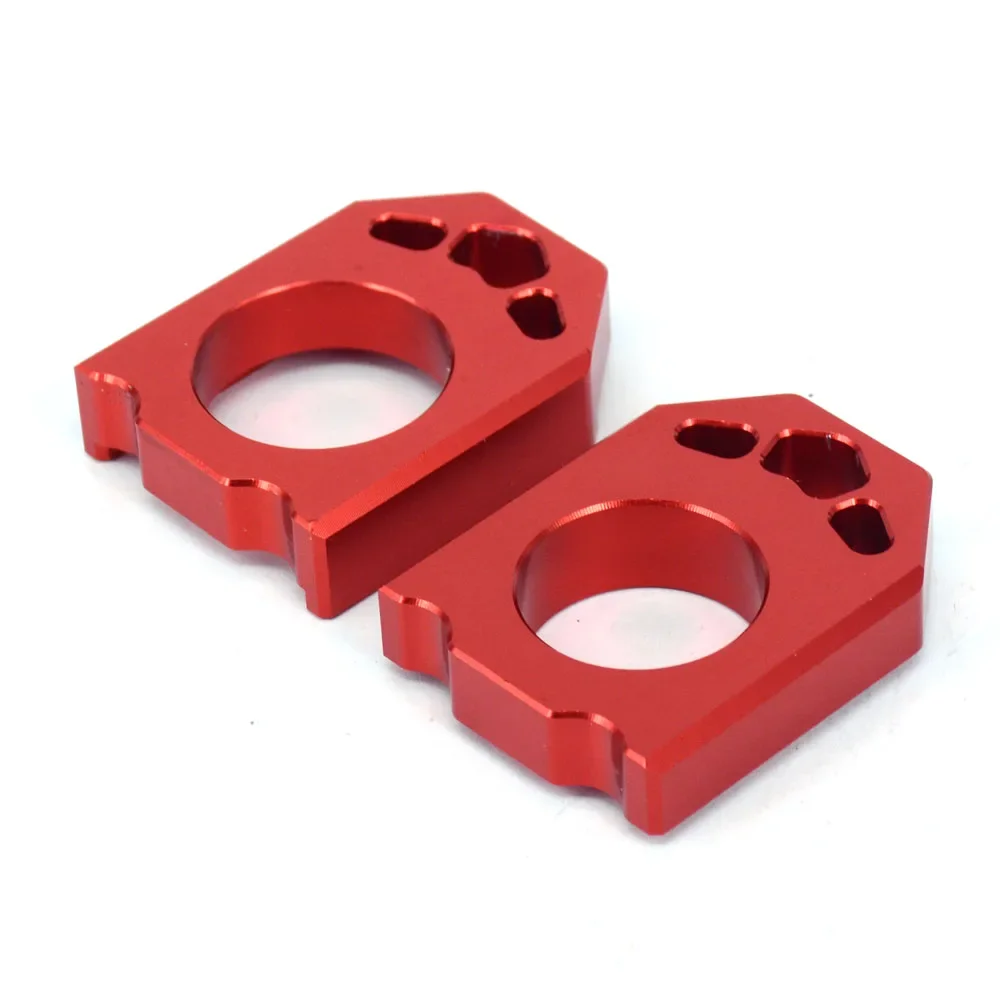 For HONDA CR125R CR250R CRF 250R 250RX 250X 450R 450X 450L 450RL Motorcycle Accessorie Axle Block 1 Pair Rear Chain Adjuster CNC
