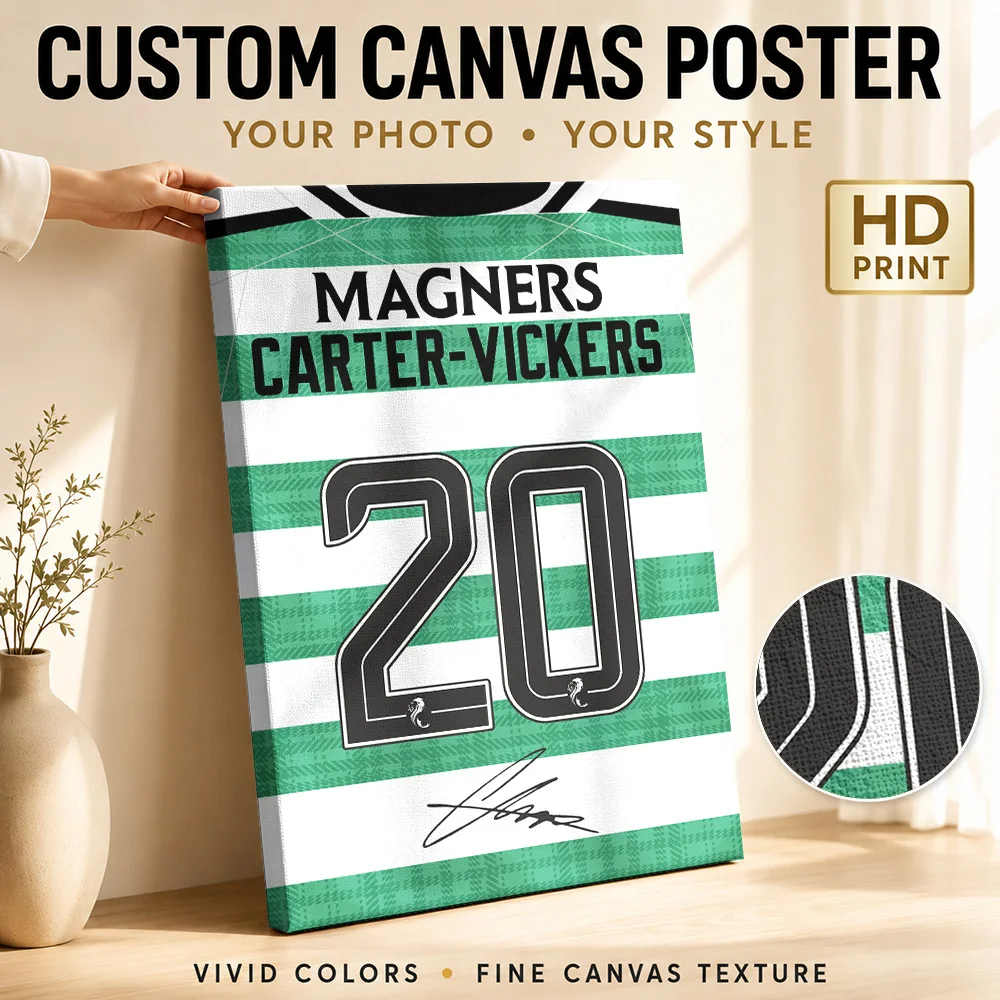 Les Ferdinand Newcastle 10 Football Jersey Canvas Poster Customized Photo Sports Portrait Wall Paintings Decoration for Office