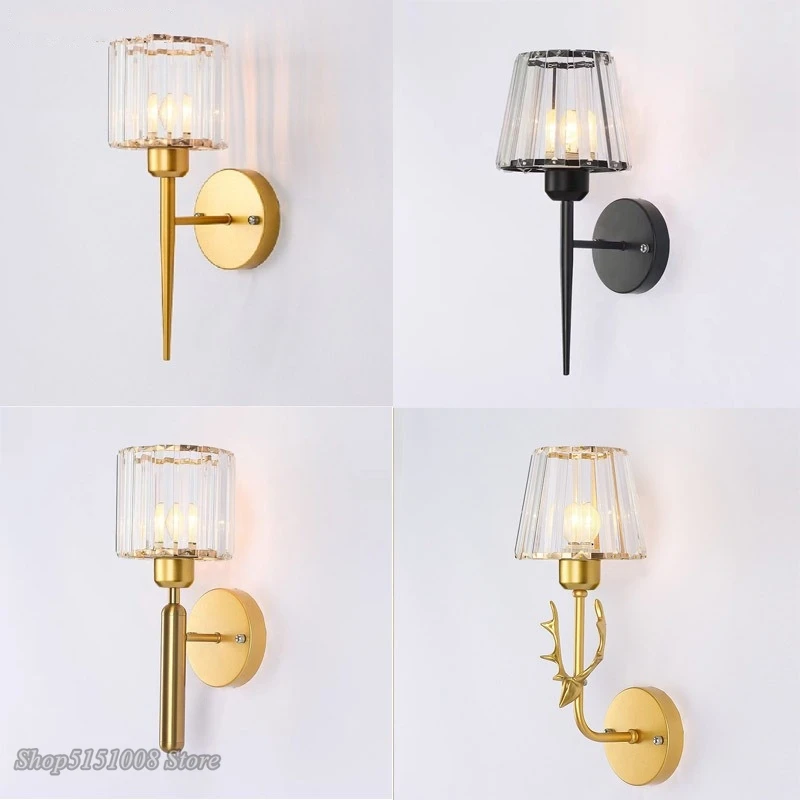 

Современный светодиодный настенный светильник, роскошные хрустальные настенные светильники, крепление ночника, спальня, прихожая, гостиная, коридор, светильники для домашнего декора