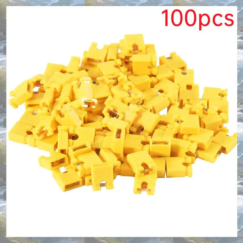 T82C Hot Sale-100Pcs 2.54MM Jumper Cap Open Type Shorting Cap Shorting Block Shorting Cap Socket Pin Header Connection Block