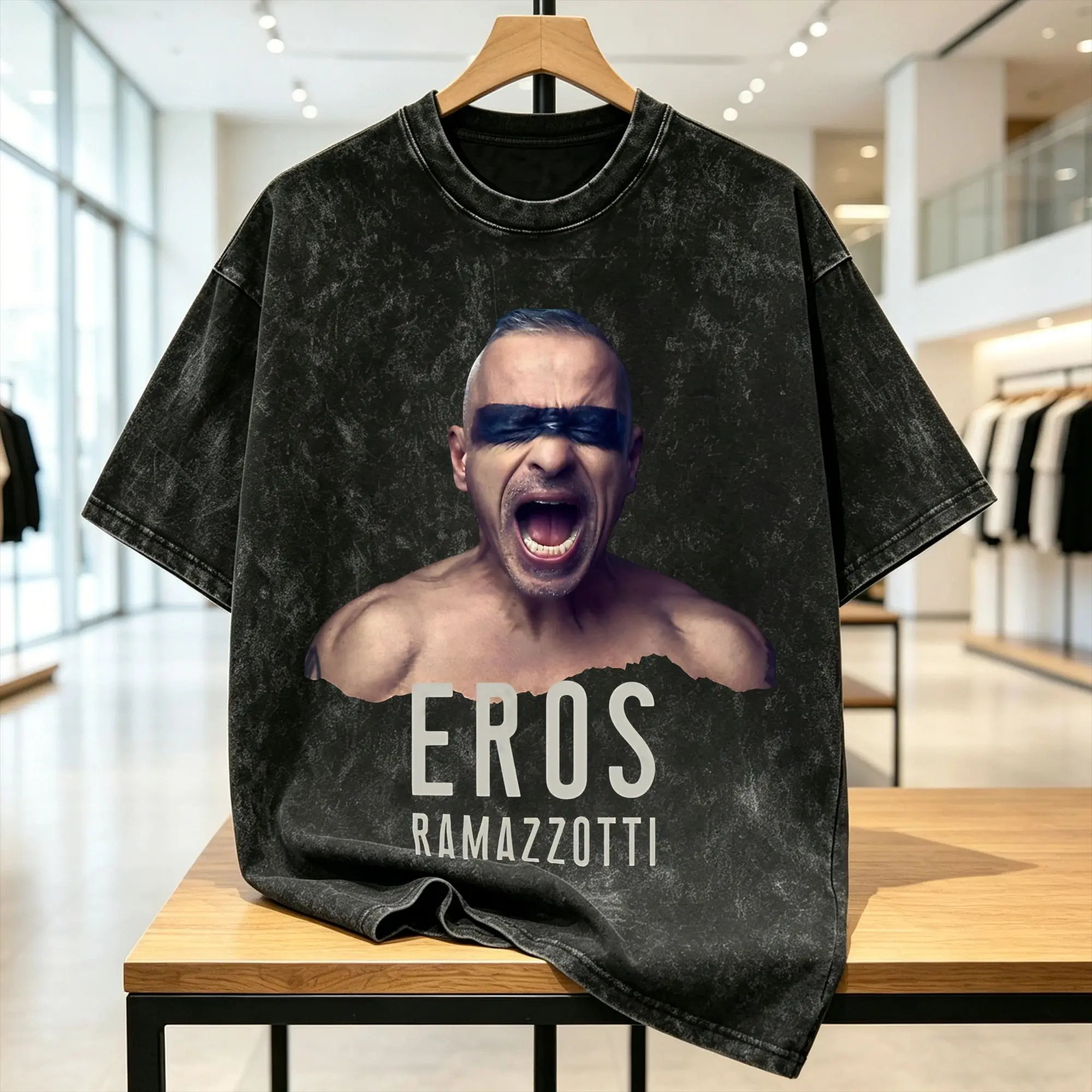Camiseta Eros Ramazzotti para hombre, camiseta divertida 100% de algodón, camiseta con cuello redondo, camiseta de cantante italiano, camisetas de manga corta, recién llegado