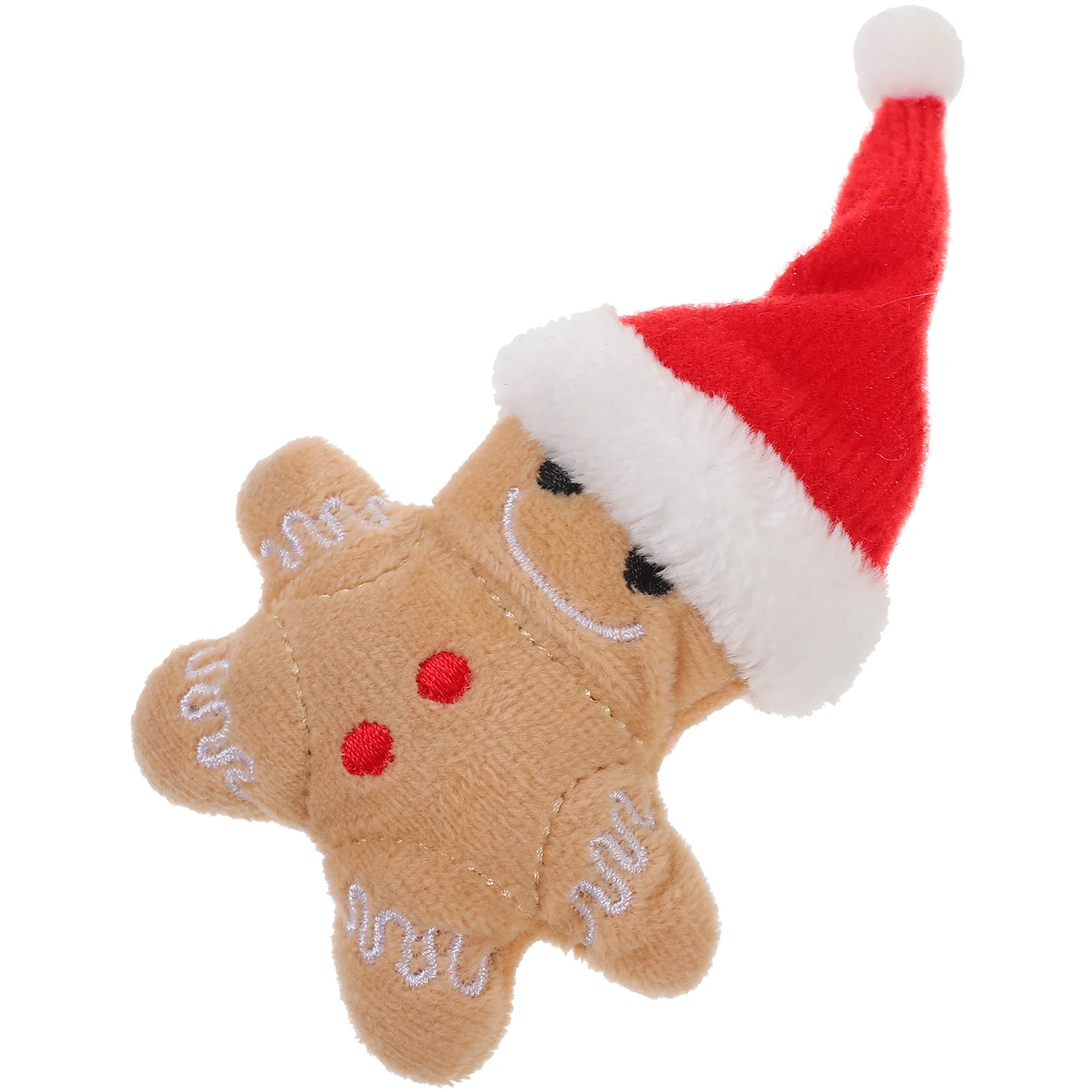 Kitten Toys Plush Dog Cat Funny Christmas Catnip Chew Modeling Small Gingerbread Man Shape for Cats