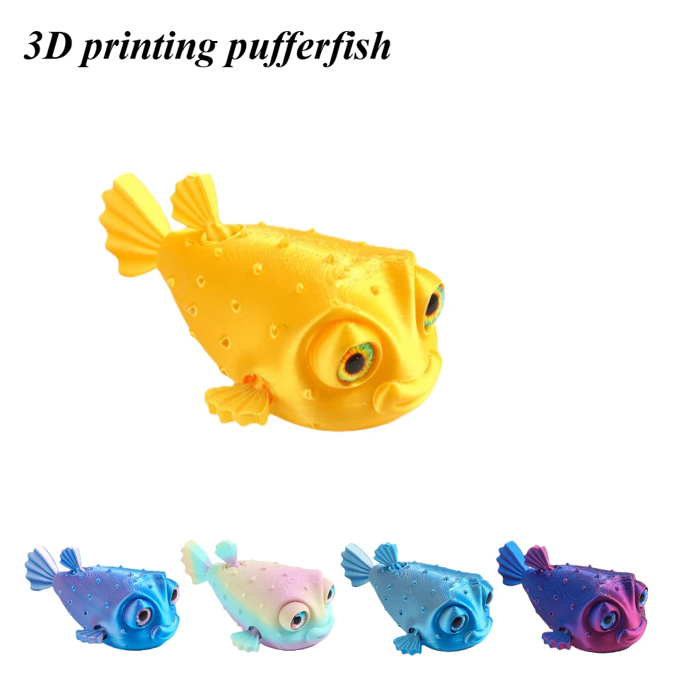 Jouet de Simulation de poisson poule pour enfants, impression 3D, dessin animé mignon, cadeau d'anniversaire pour garçons et filles, décoration d'ornement