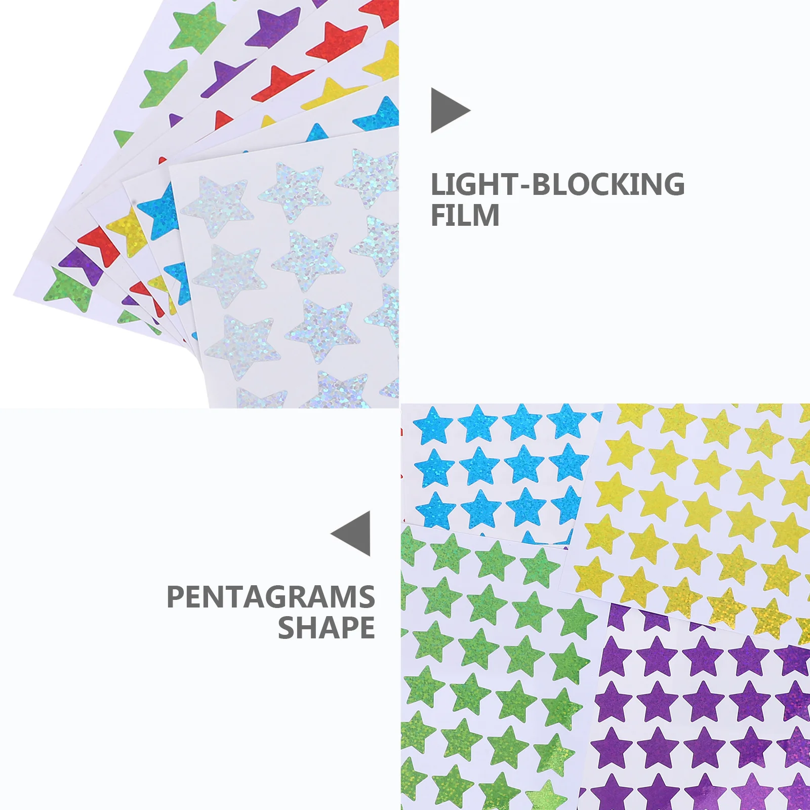24 Sheets Holographic Small Star Stickers For Reward Glitter Foil Motivational Stickers Classroom Behavior Chart Incentive