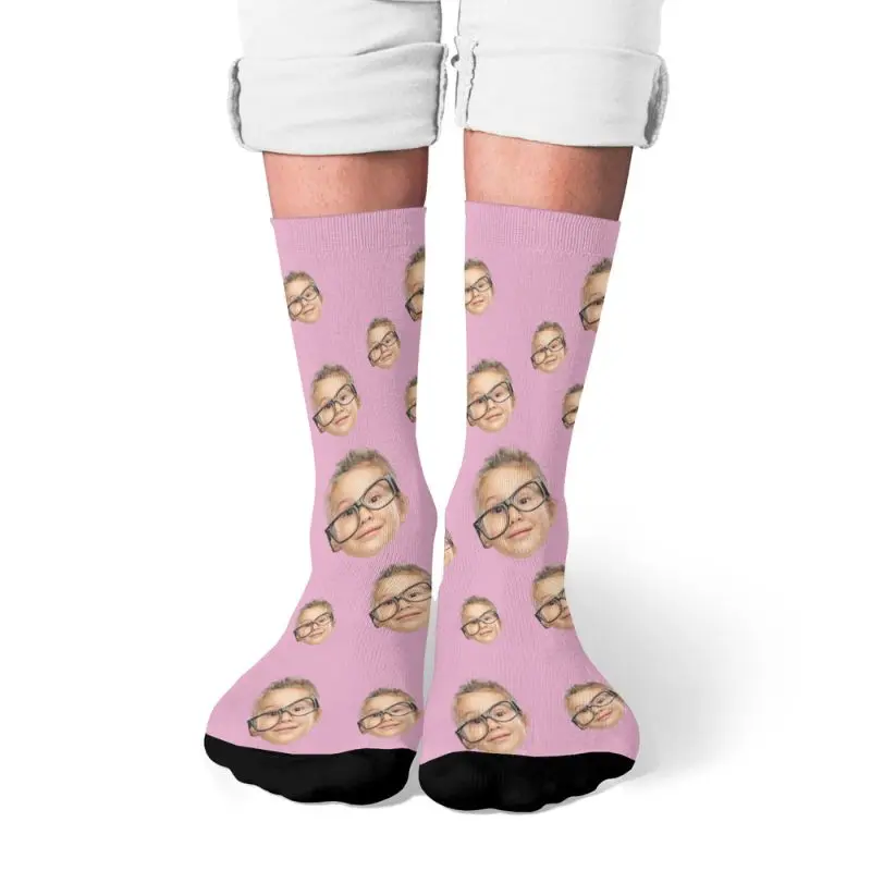 Customized printing of your photos, personalized long socks, colored socks, men's women neutral socks, fun and innovative socks,