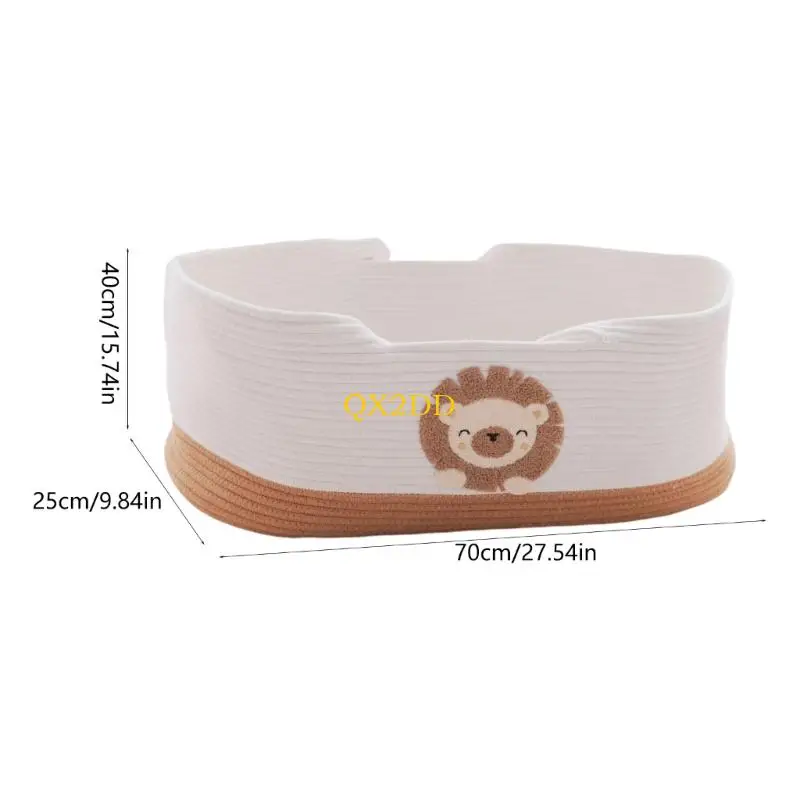 QX2D سلة نوم قطنية قابلة للتنفس للرضع خفيفة الوزن تصميم محمول لحديثي الولادة حتى عمر 6 أشهر #6