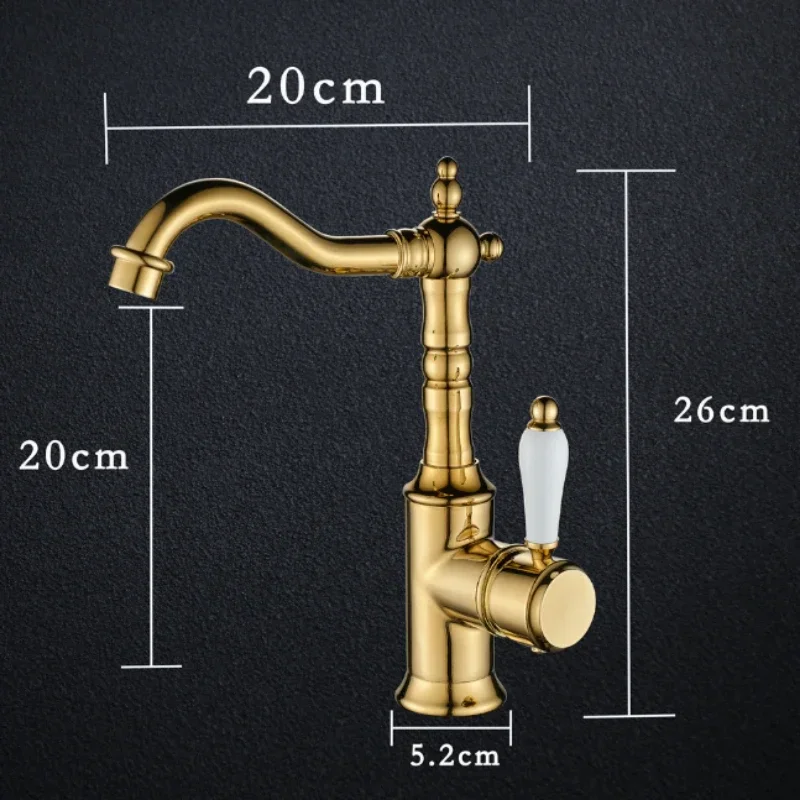 

Chrome Antique Brass Basin Faucet Single Handle Mixer Tap 360 Rotation Kitchen Faucet Kitchen Mixer Taps Gold Black