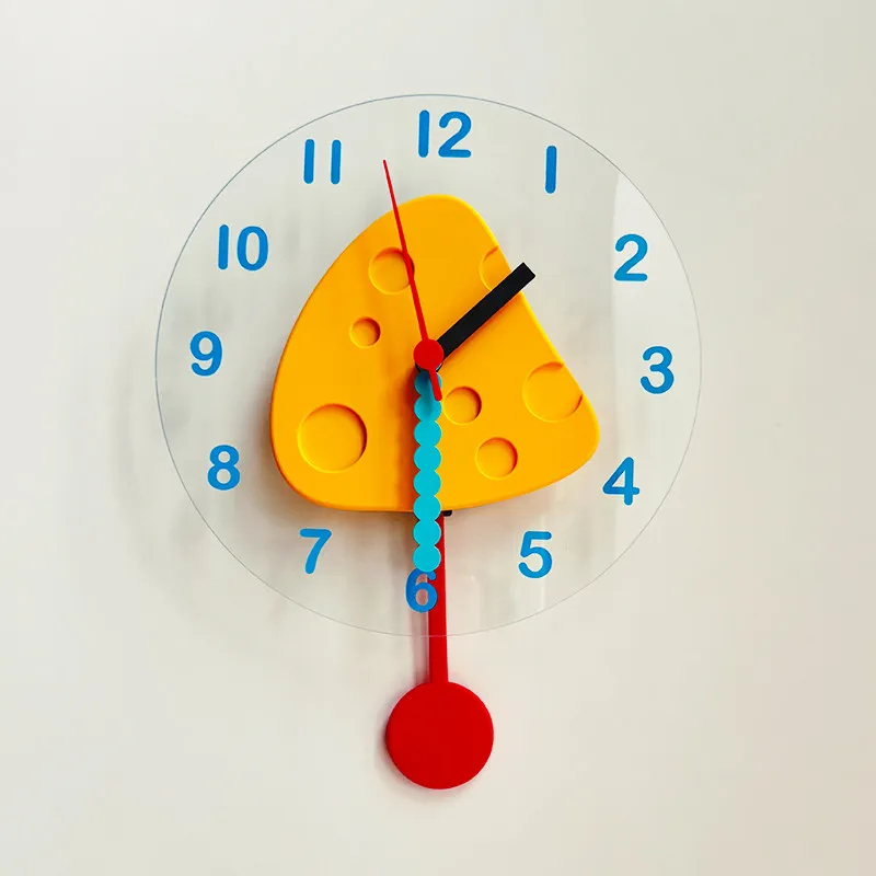 Korean Creative Wall Watch Modern Interior Aesthetic Design Silent Minimalist Clock Wall Cartoon Cute Horloge Home Decoration