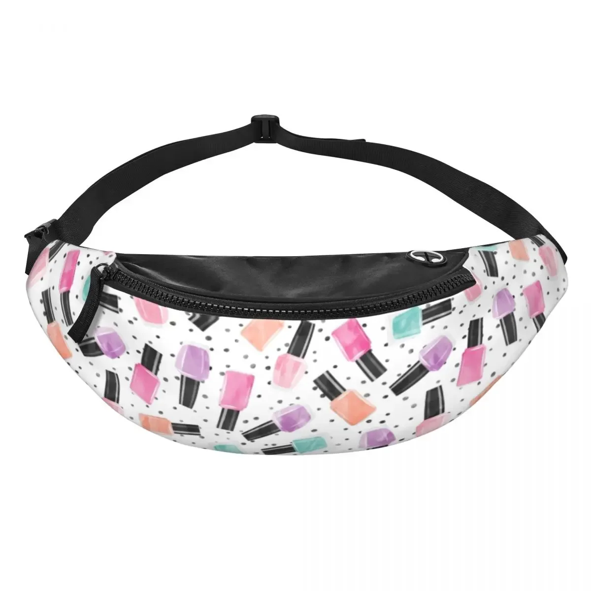 Cool Nail Polish Polka Fanny Pack Women Men Manicurist Pop Art Crossbody Waist Bag for Running Phone Money Pouch